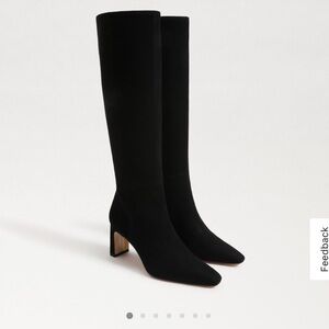 Sam Edelman Sylvia knee high black suede boots